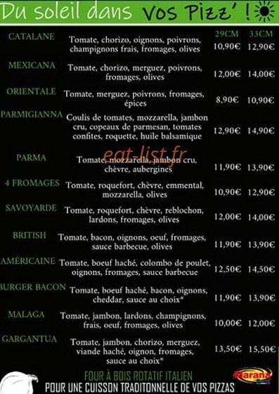 La Pizz au Feu de Bois — carte page 3