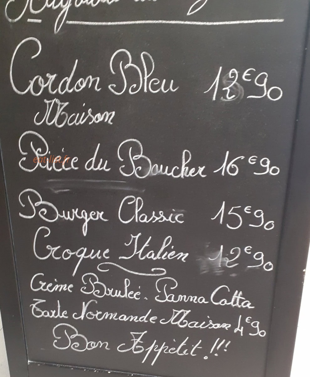 Chez Seb — carte page 1