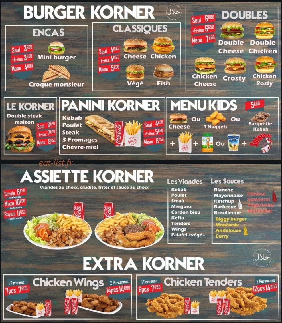 Tacos korner — carte page 2