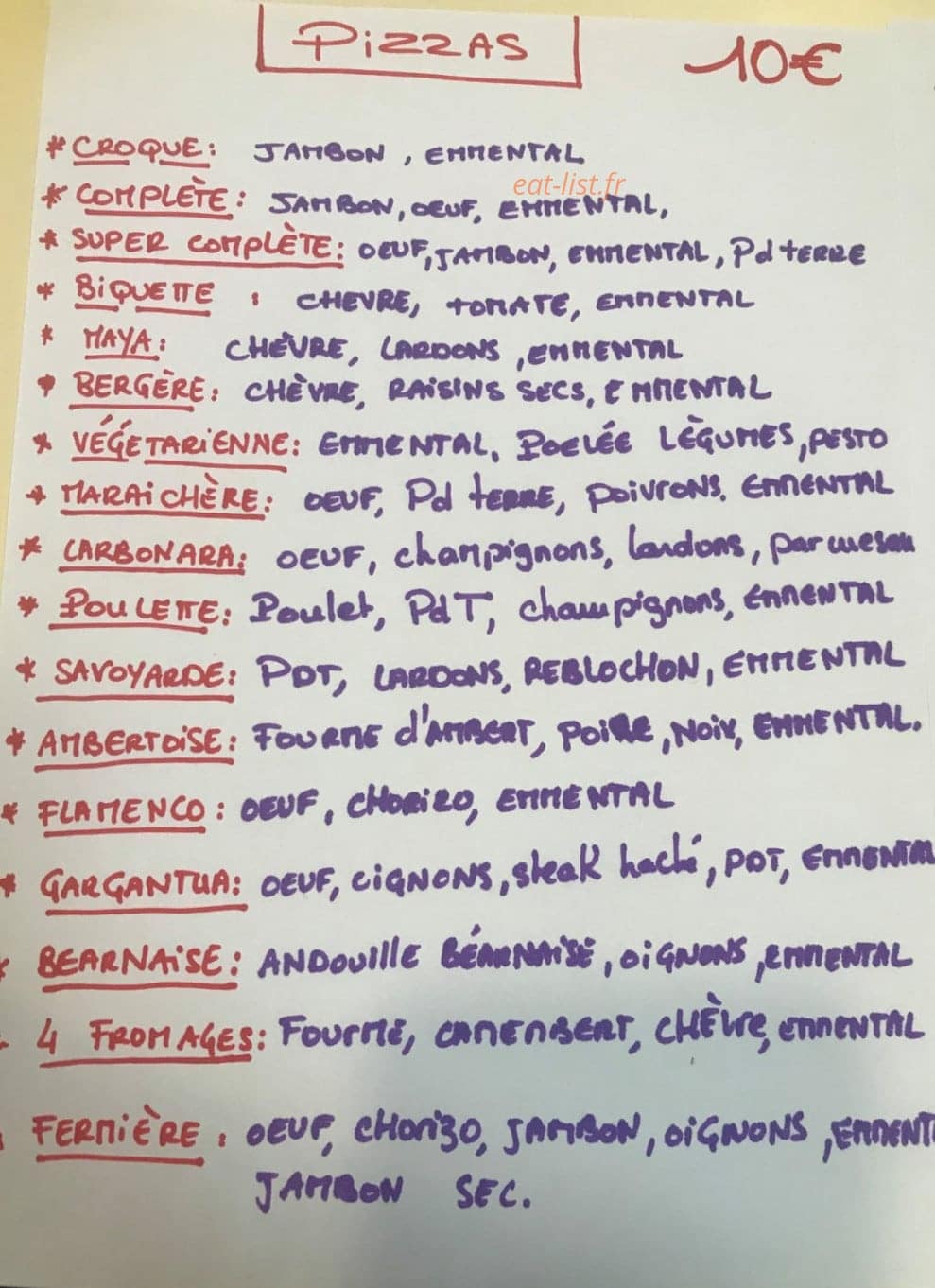 Le Pianothé crêperie pujols — carte page 1