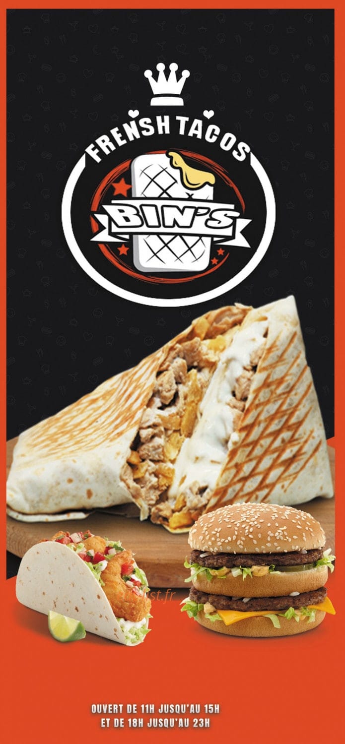 Bin's Pizza — carte page 1