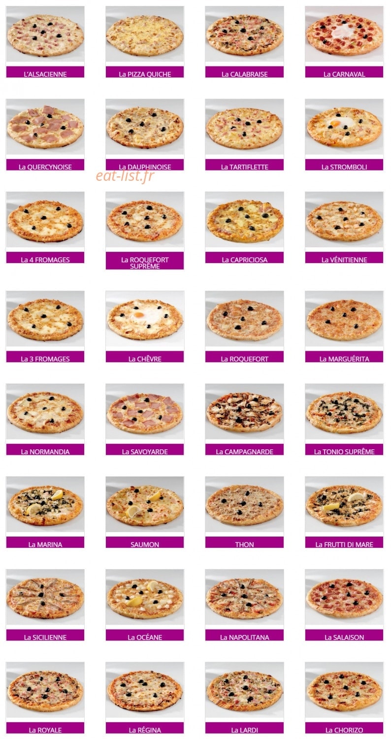 Carnaval Pizza — carte page 1