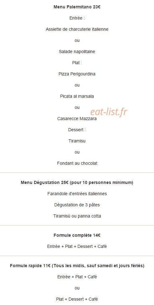 Carte et menu de Casa Pietro à Villeneuve sur Lot — Les menus suite