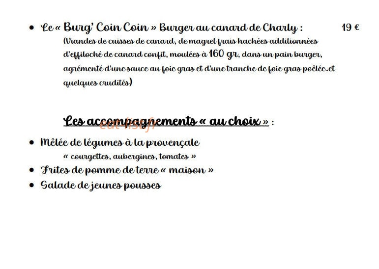 Chez Charly — carte page 3