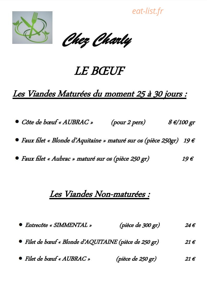 Chez Charly — carte page 2
