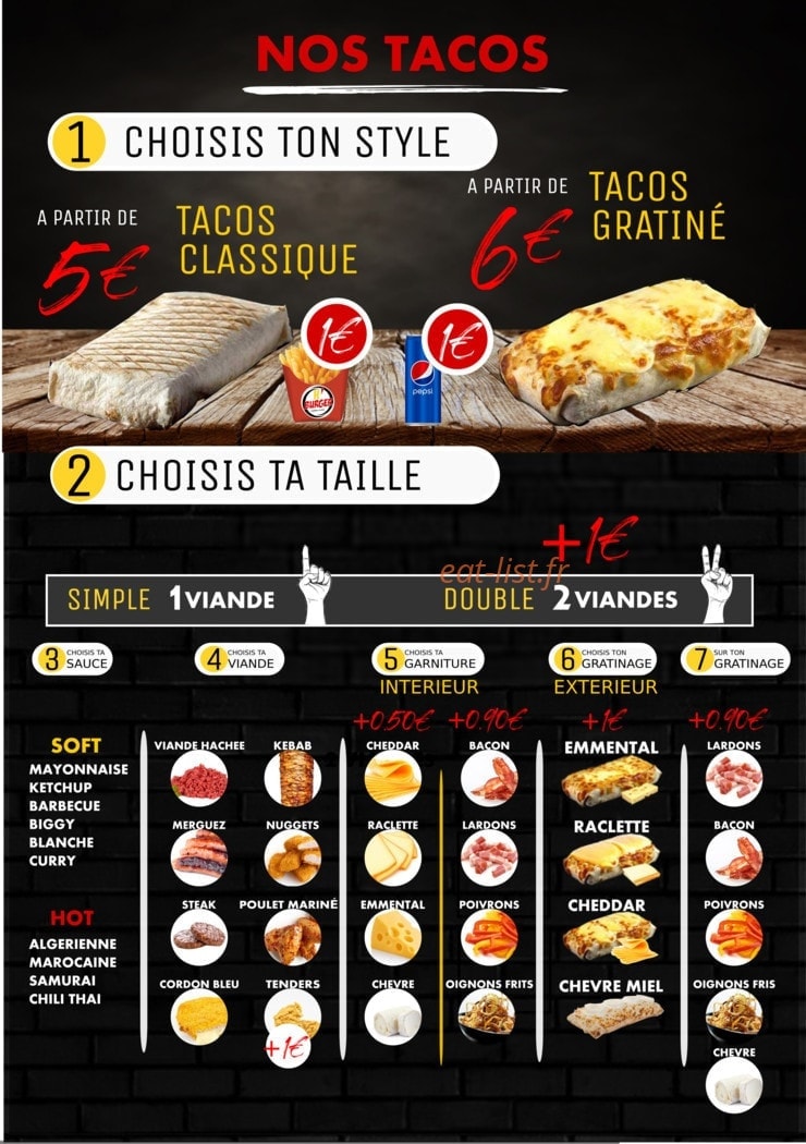 H' burger — carte page 2