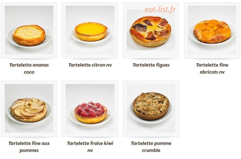 Carte et menu de La mie câline à Villeneuve sur Lot — Les pâtisseries suite