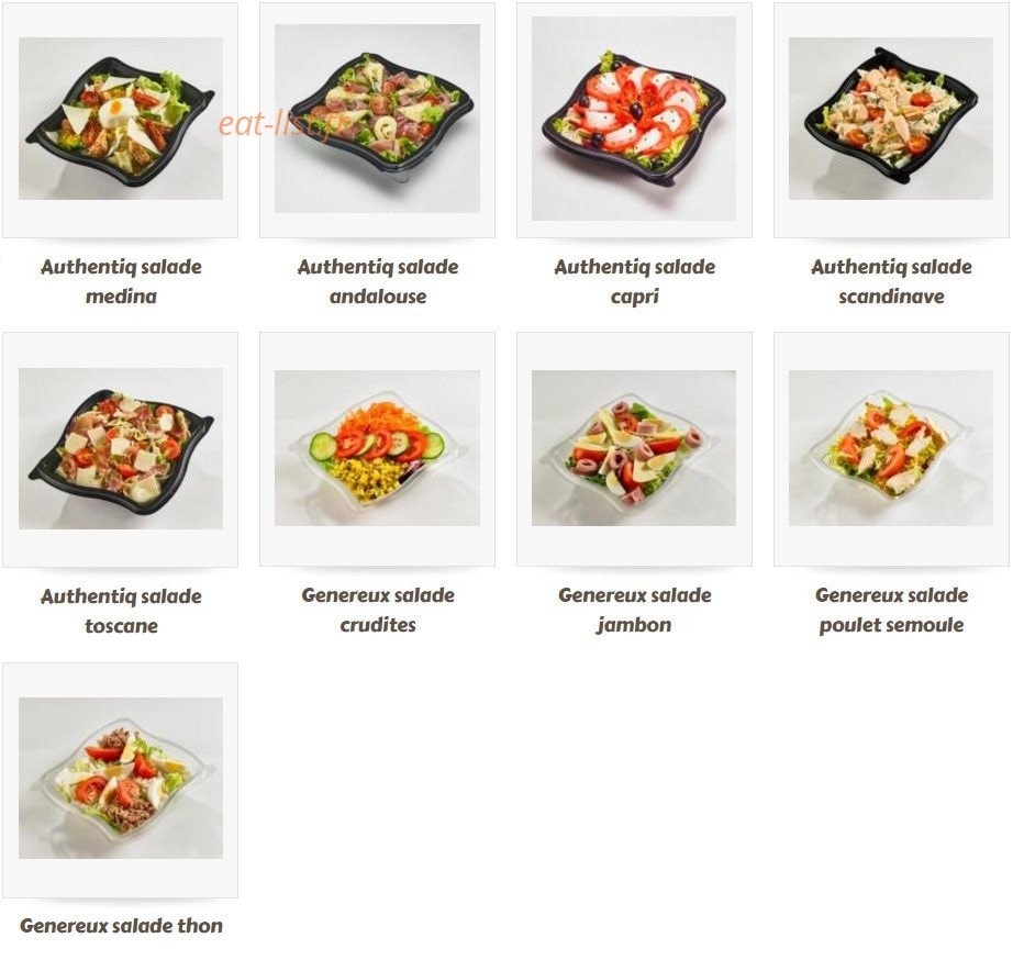 Carte et menu de La mie câline à Villeneuve sur Lot — Les salades