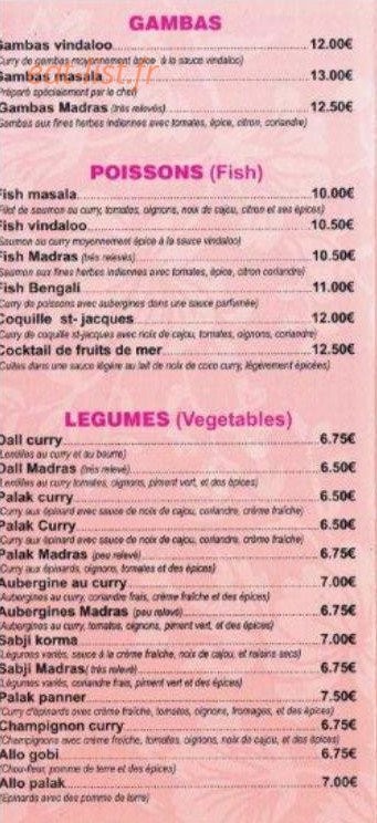 Le Bombay — carte page 5