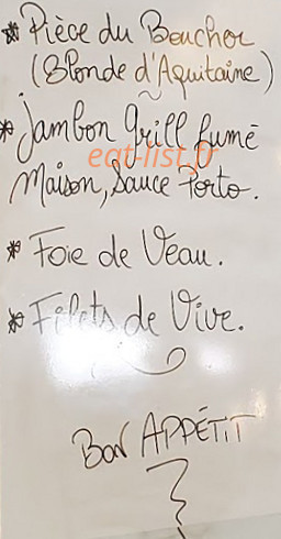 Carte et menu de Le Buffet Gaulois à Villeneuve sur Lot — Exemple de menu