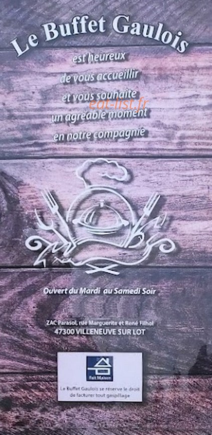 Carte et menu Le Buffet Gaulois Villeneuve-sur-Lot
