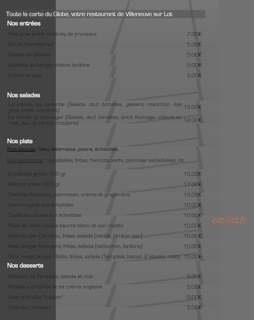 Le Globe — carte page 1