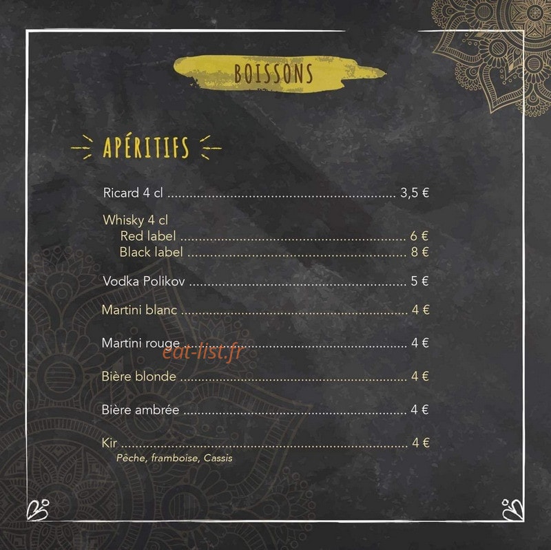 Le Resto d'Alep — carte page 6