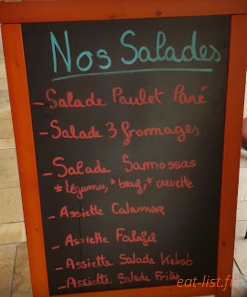 Le Saveur du snack — carte page 1