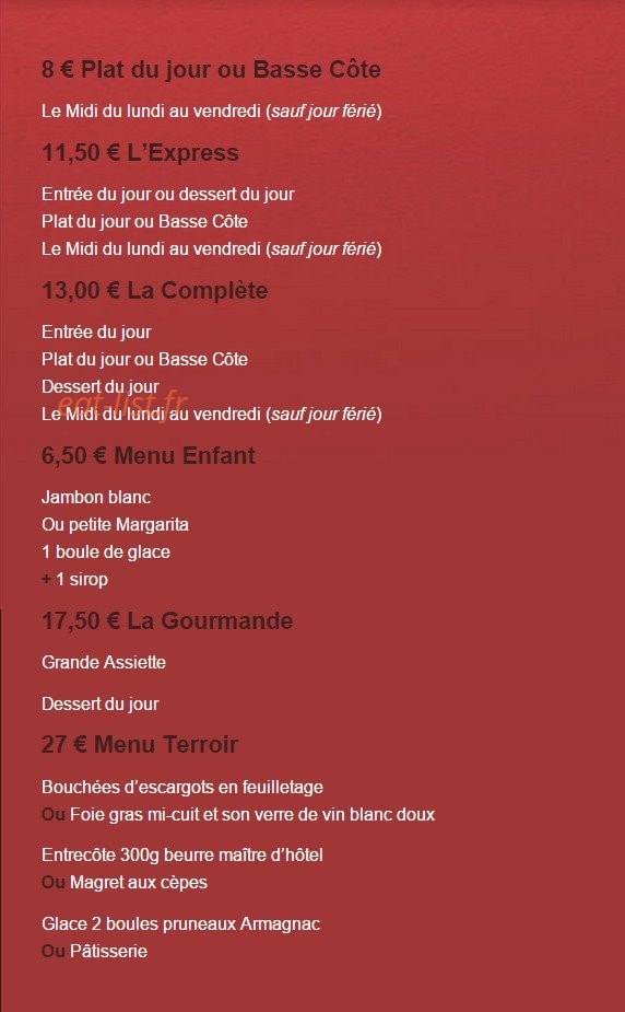 Le Tortoni — carte page 1