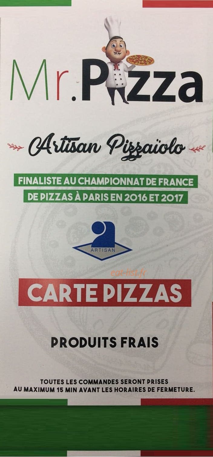 Mr.Pizza — carte page 1