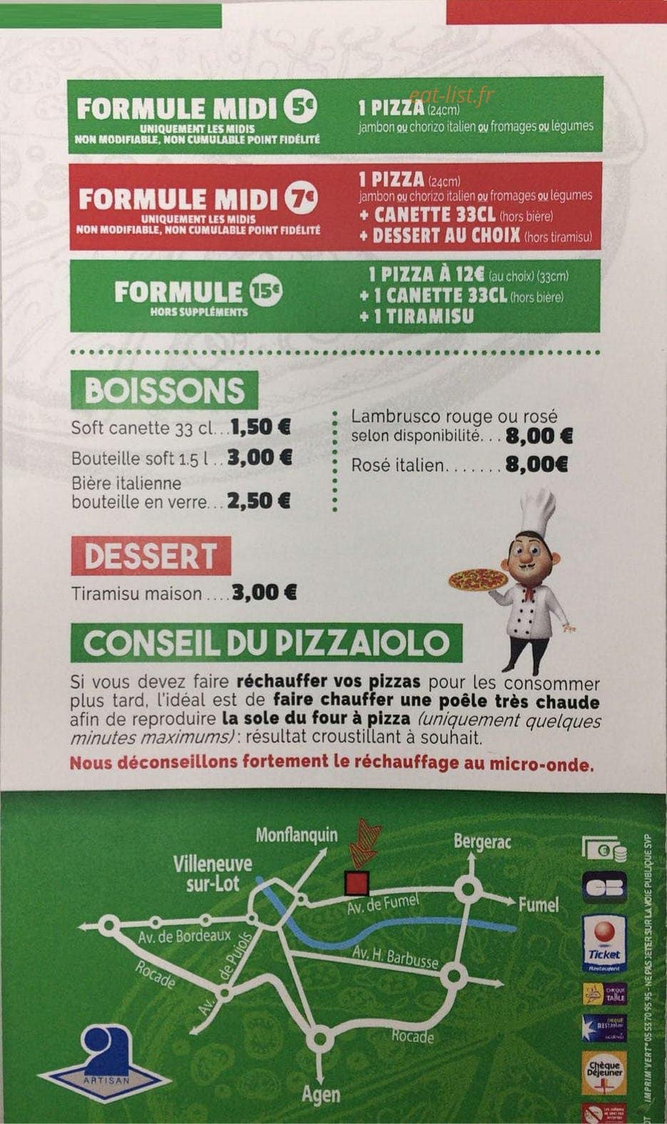 Mr.Pizza — carte page 4