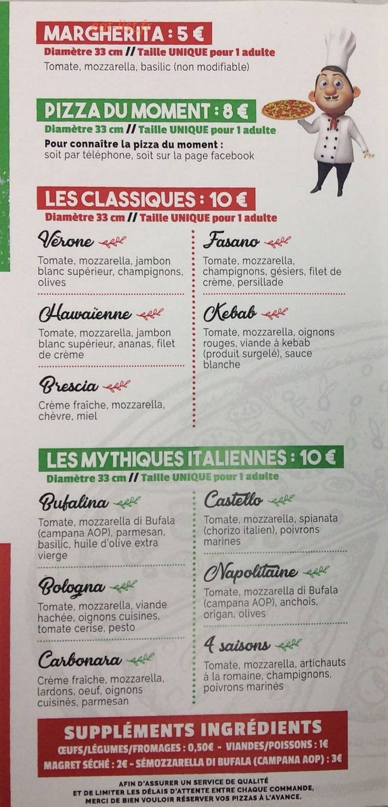 Mr.Pizza — carte page 2