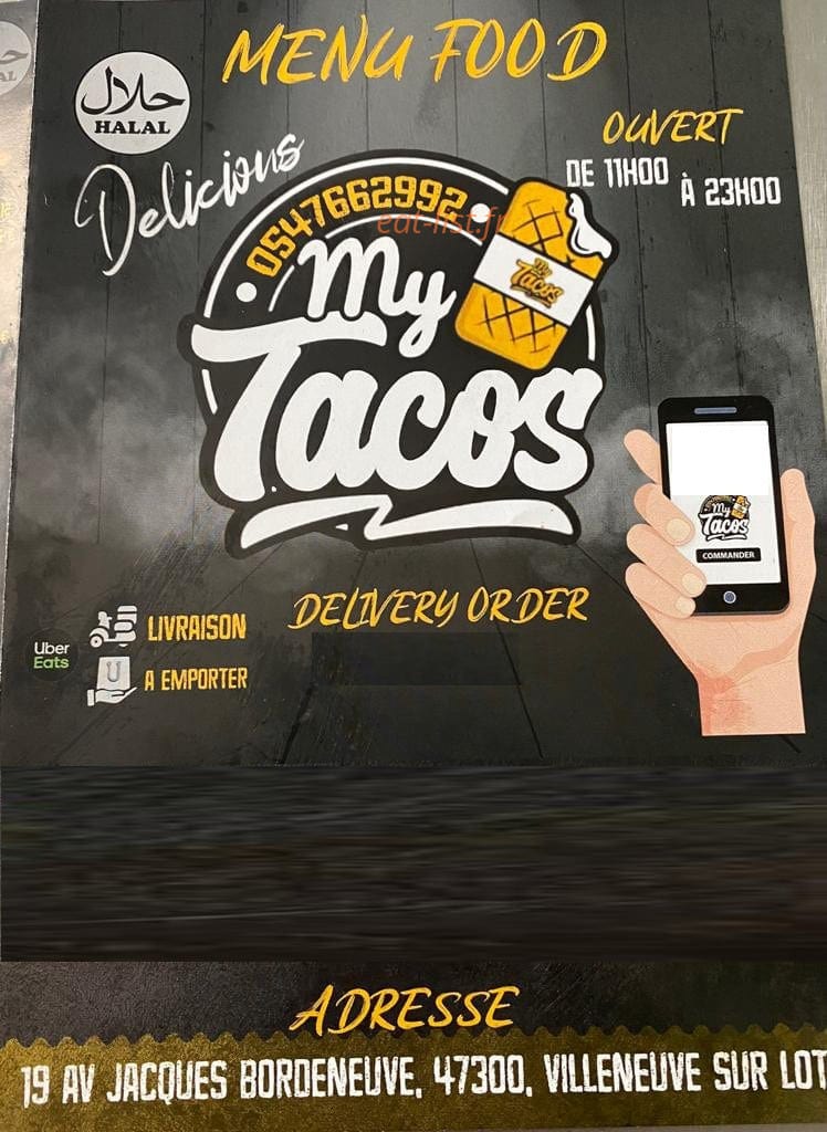 My tacos — carte page 1