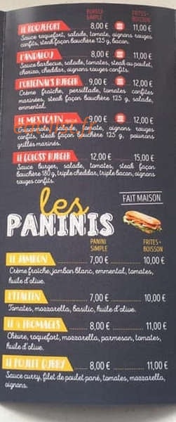 Original's burger — carte page 3