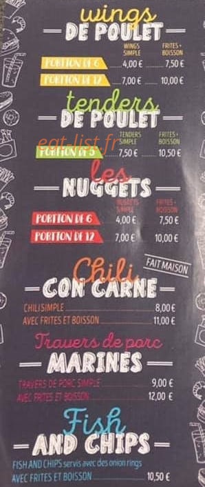 Original's burger — carte page 7