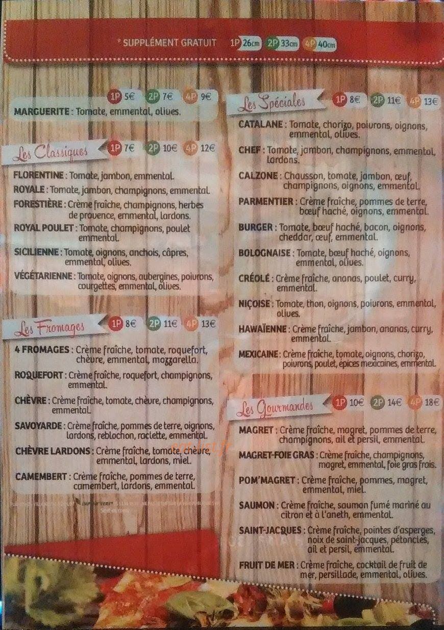 Pizza Flo — carte page 1