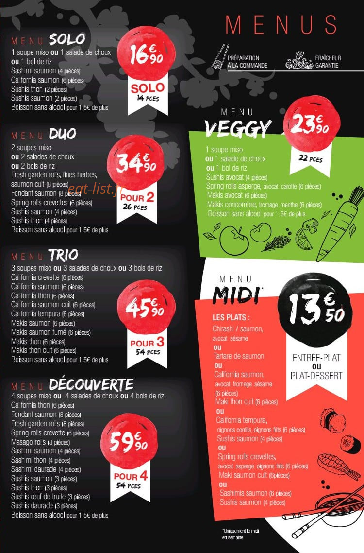 Carte et menu de Sukani à Villeneuve sur Lot — Les menus