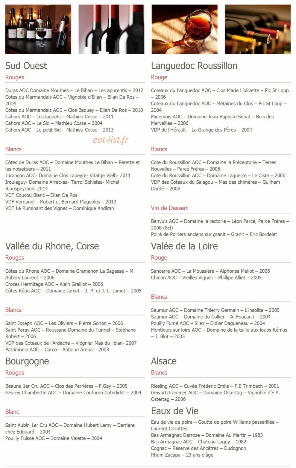 Auberge le prieuré — carte page 3
