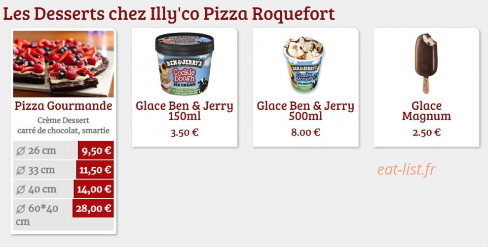 Illy'co Pizza — carte page 9