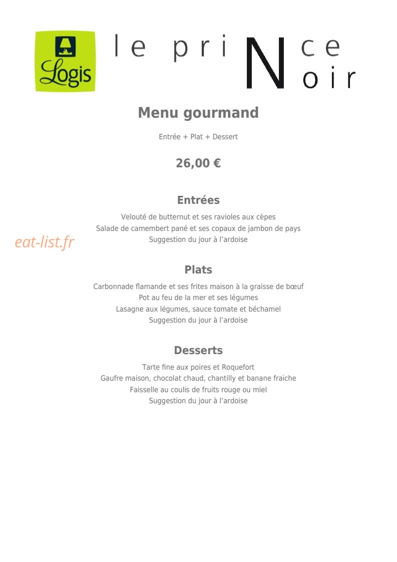 Le Prince Noir — carte page 1