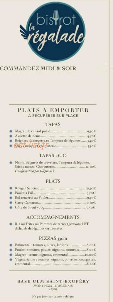 Bistrot la Régalade — carte page 1