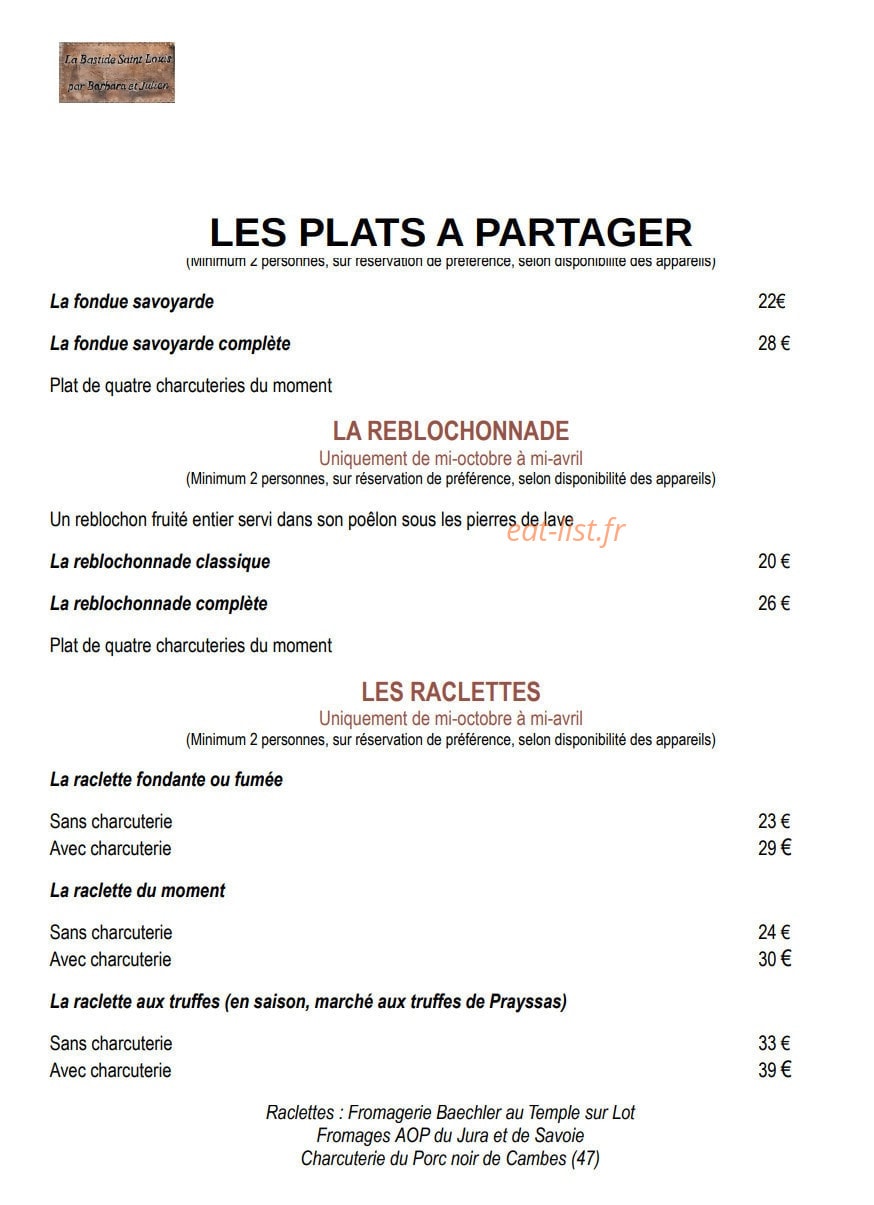 La Bastide par Barbara et Julien — carte page 3