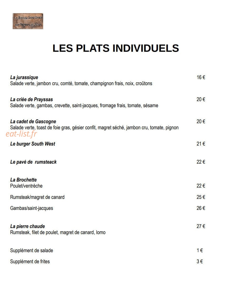 La Bastide par Barbara et Julien — carte page 2