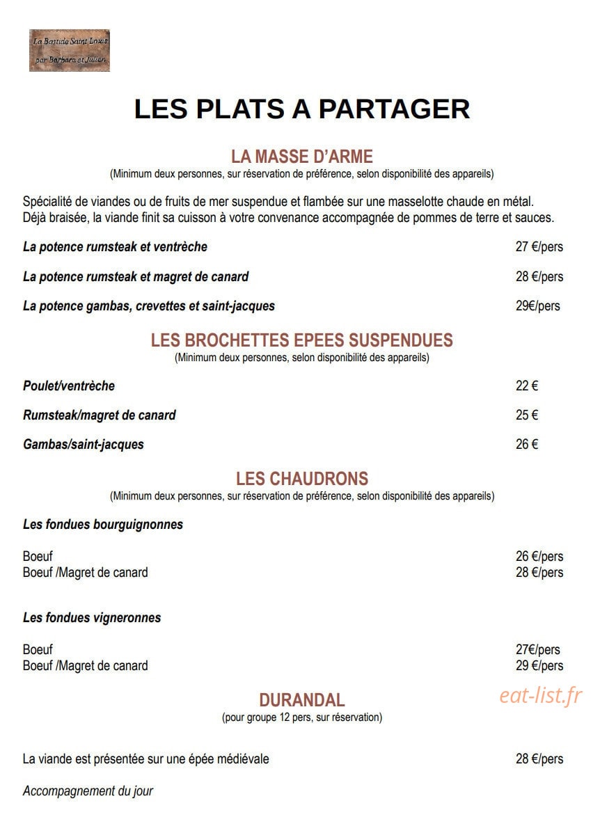 La Bastide par Barbara et Julien — carte page 4