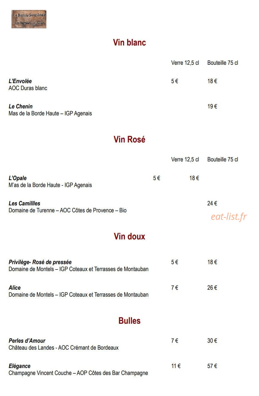 La Bastide par Barbara et Julien — carte page 5