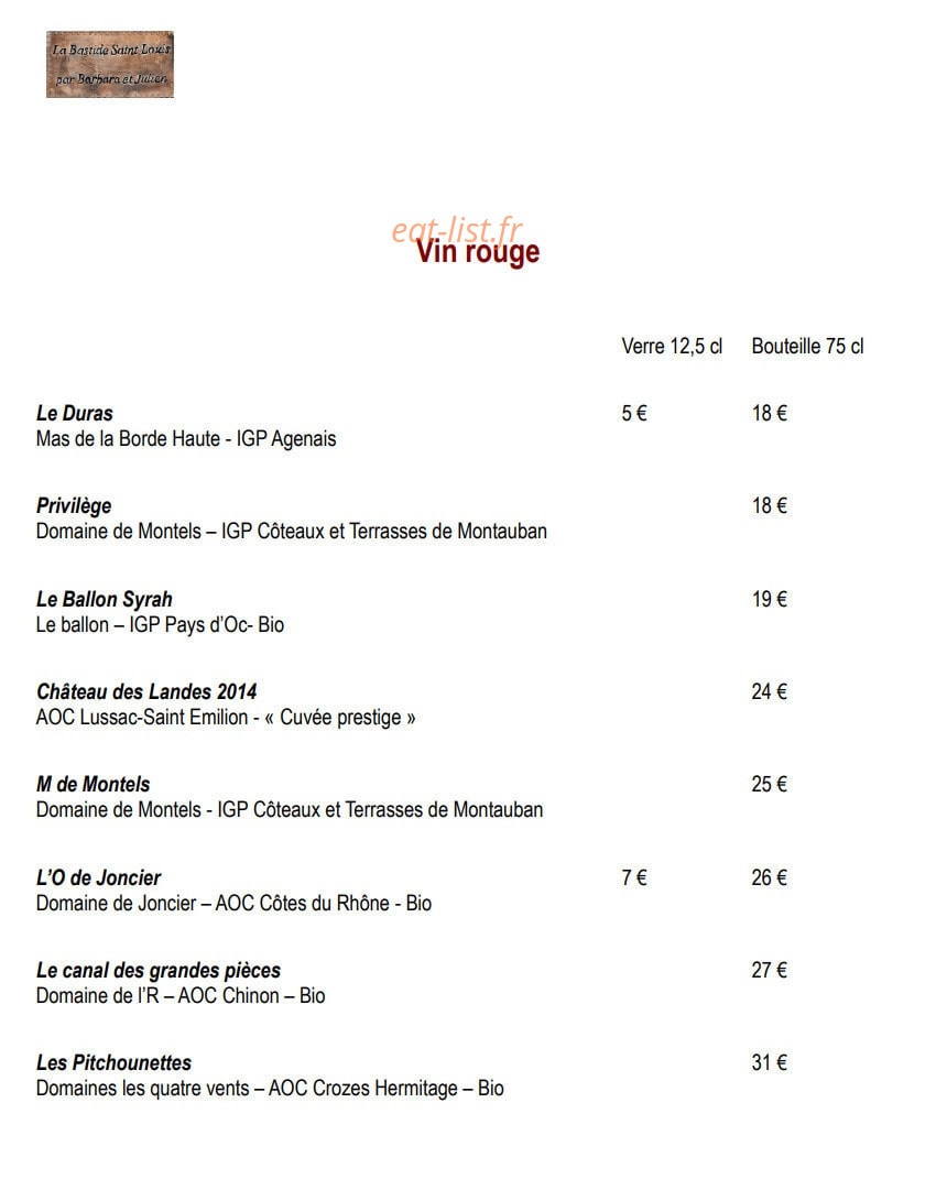 La Bastide par Barbara et Julien — carte page 9