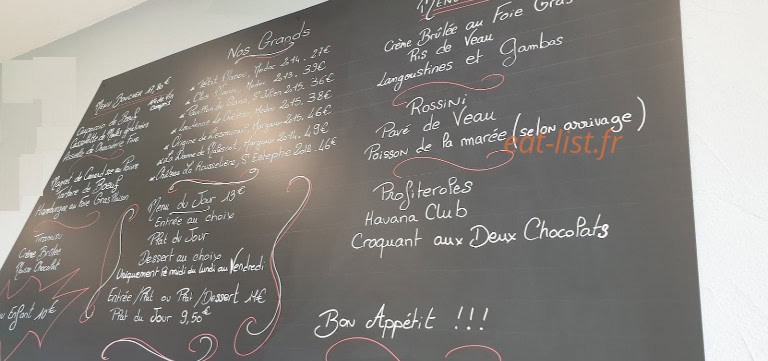 le restaurant du lac — carte page 1