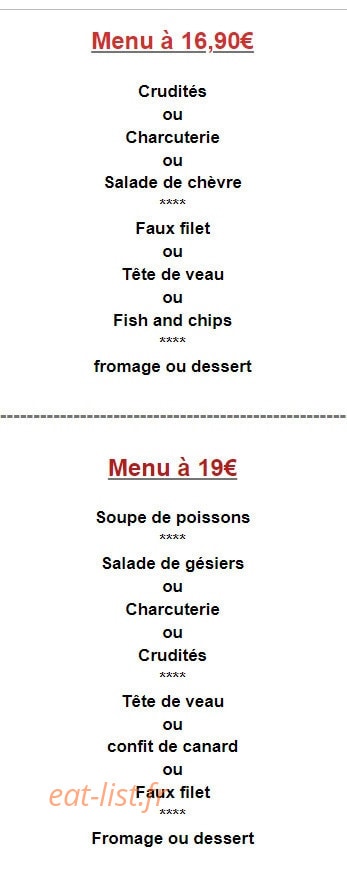 Bar des Allées — carte page 2
