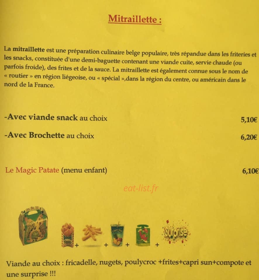 La frite du 47 — carte page 1
