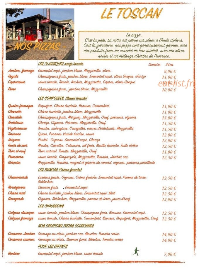 Le toscan — carte page 3