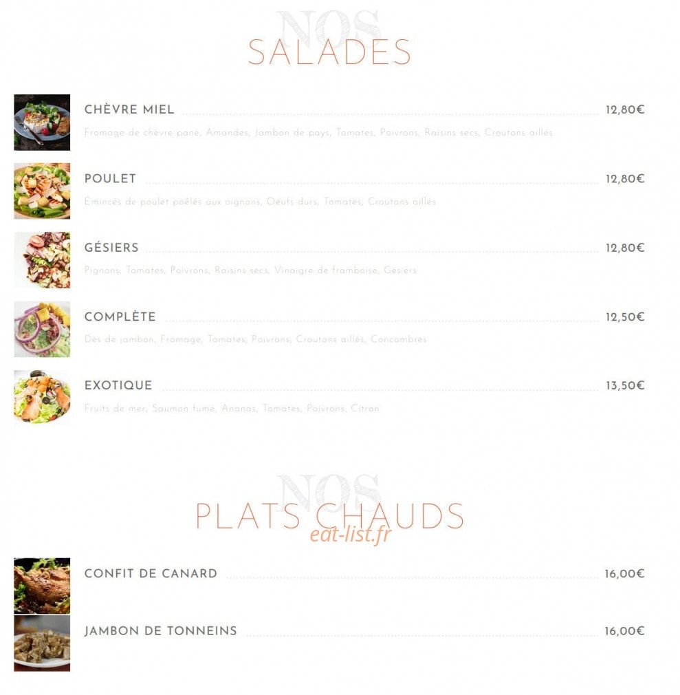 Le toscan — carte page 1