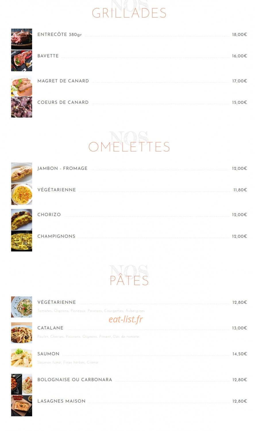 Le toscan — carte page 2