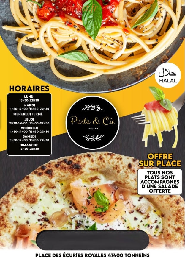 Pasta & Cie 47 — carte page 1
