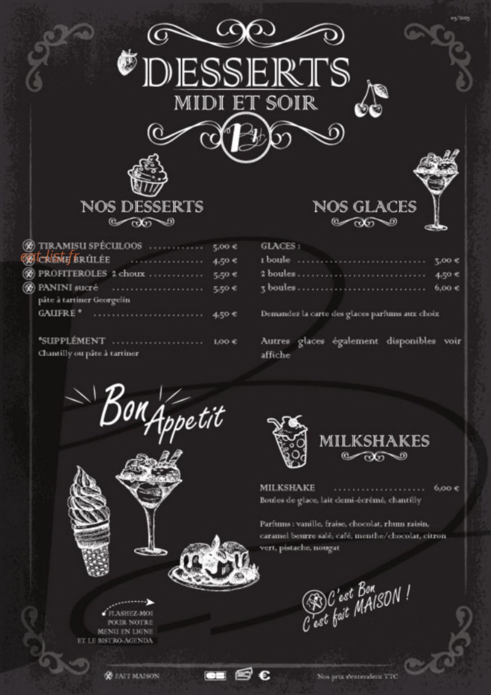 Bistro de la Halle — carte page 2