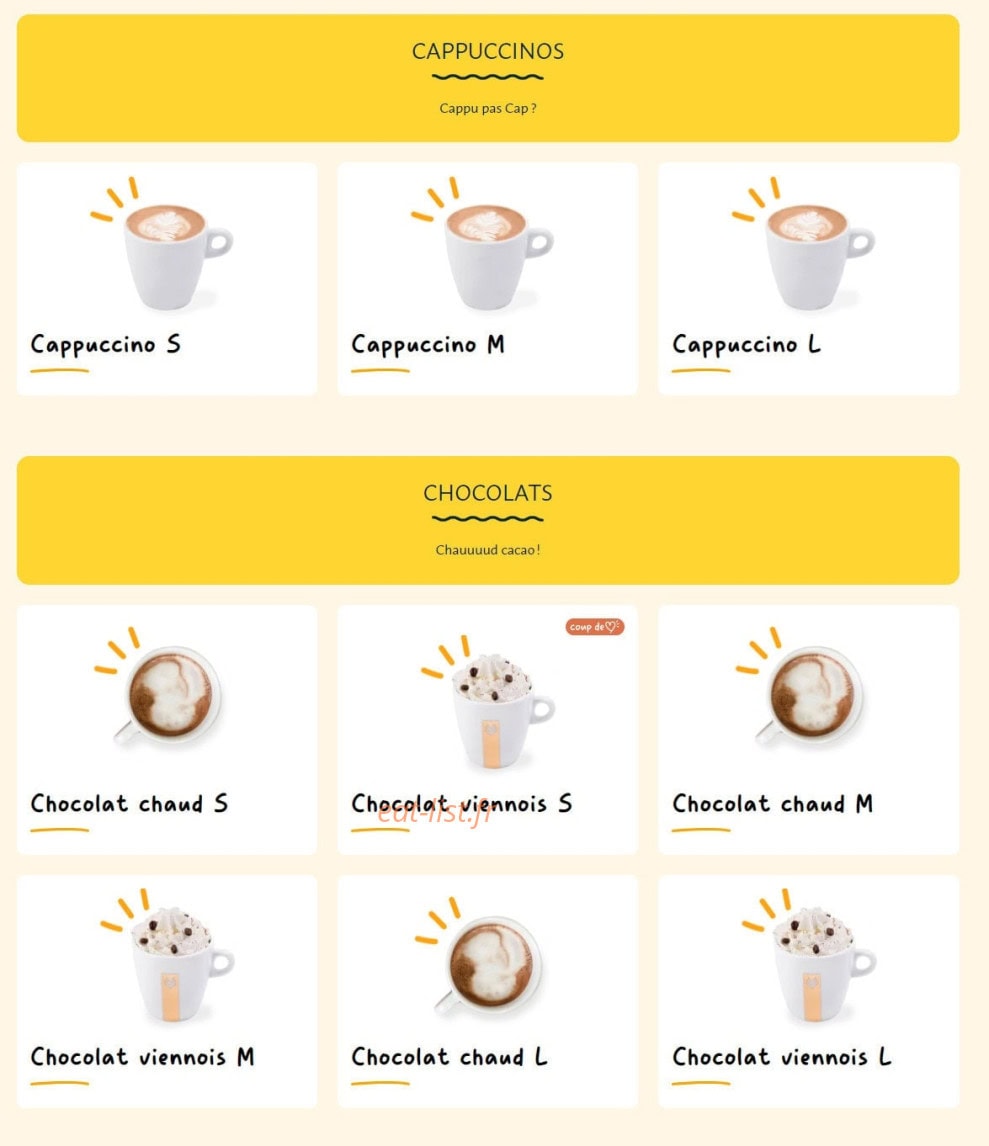 La Croissanterie — carte page 10