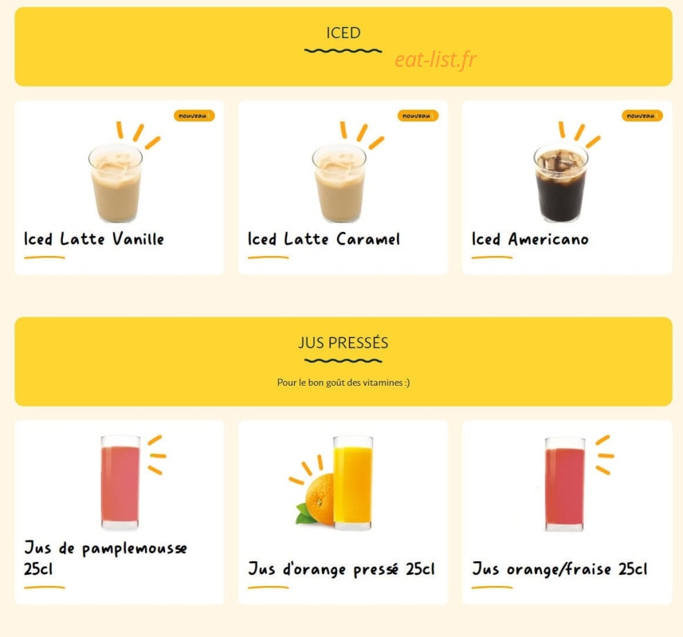 La Croissanterie — carte page 12