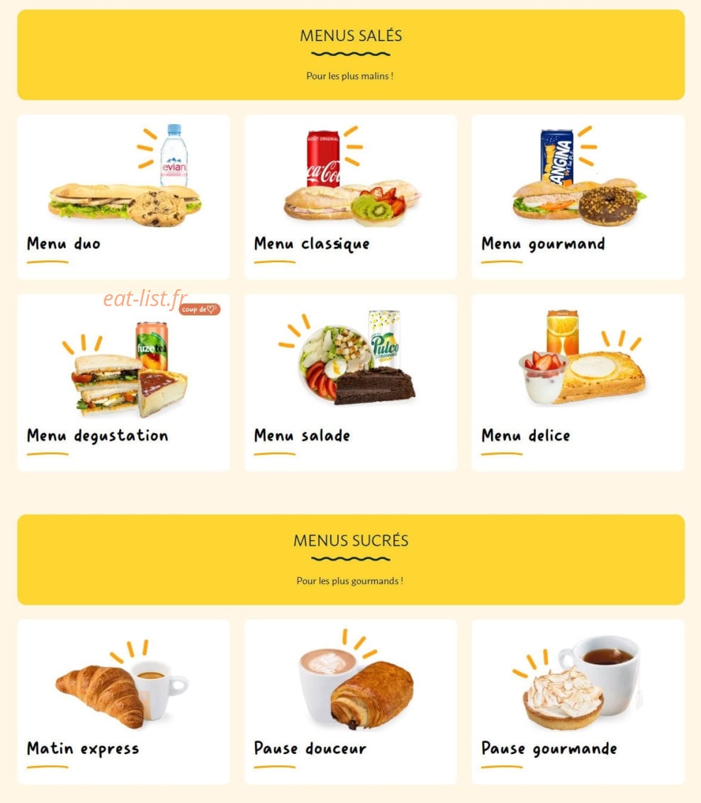 La Croissanterie — carte page 1