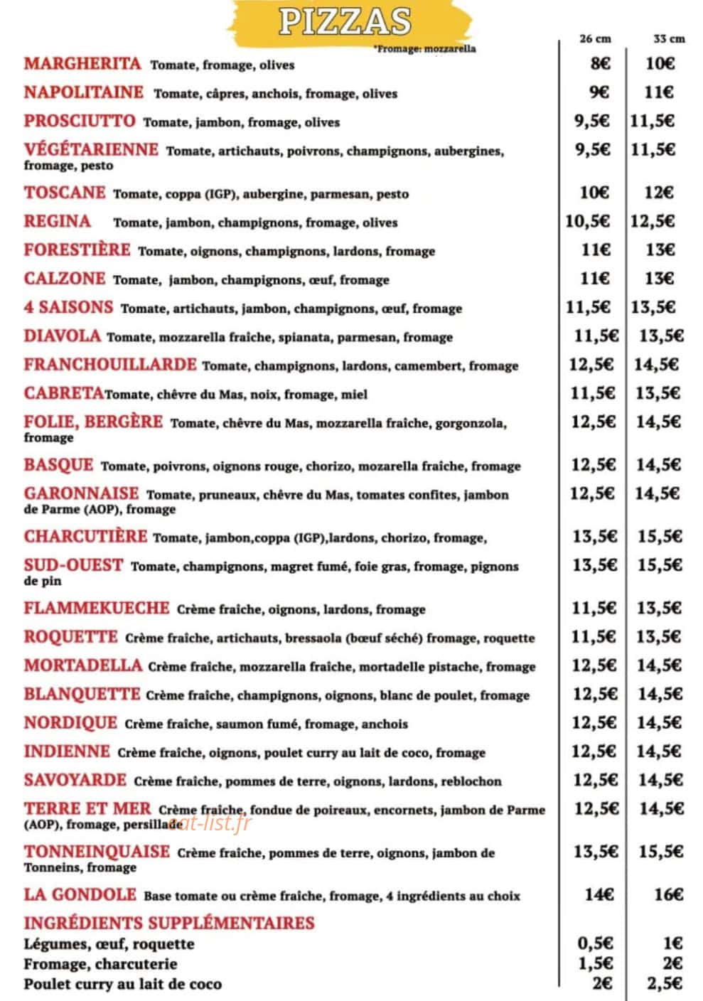 La Gondole du canal — carte page 1