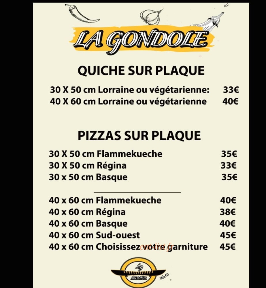La Gondole du canal — carte page 2