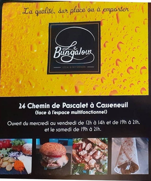 Le Bungalow — carte page 1